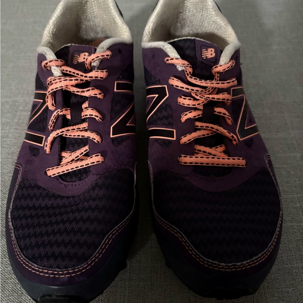 New Balance Dark Purple with Coral Accents Sneakers